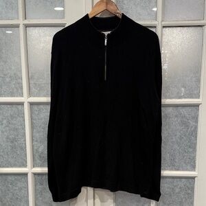 Tommy Bahama Black cashmere blend Zip-Up Men's pullover Sweater